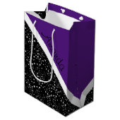 Cool 3-tone ontwerp gepersonaliseerde aangepaste m medium cadeauzakje (Voorkant Gekanteld)