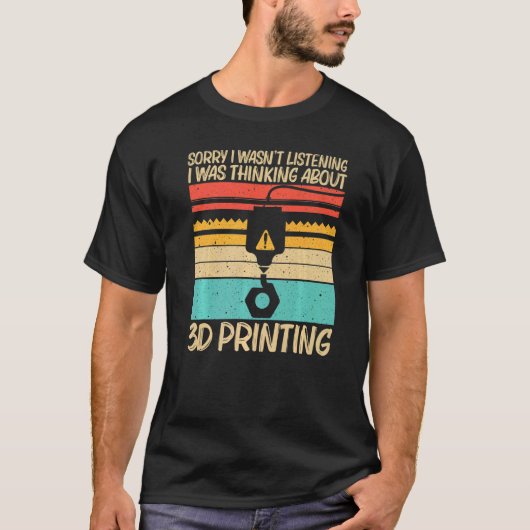 Cool 3D-afdrukontwerp voor mannen 3D-printerliefde T-shirt (Voorkant)