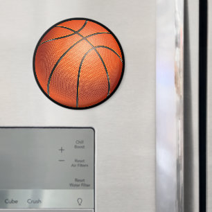 Cool 3D-basketbal sportfan-speldje voor spelers Magneet