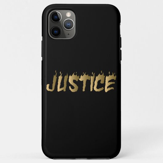 Cool 3D Justice Burning Gold Lettering Case-Mate iPhone Case (Achterkant)