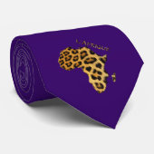 Cool 3D Leopard Fur Kaart van AFRIKA Stropdas (Opgerold)