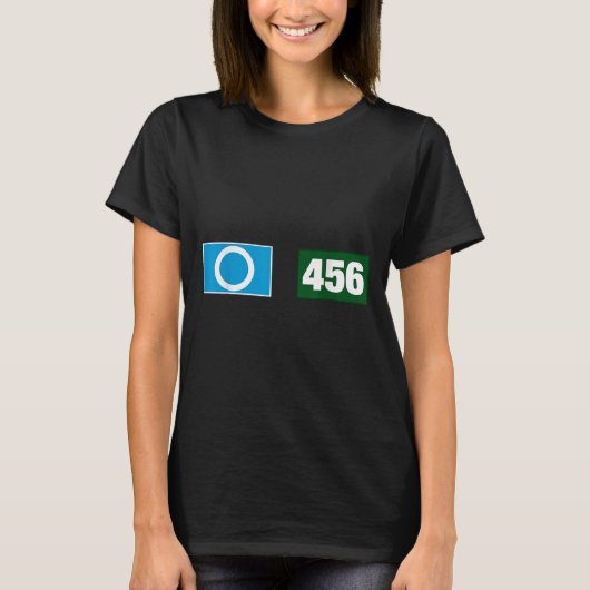 Cool 456 Code Number O Say Yes Illustration Graphi T-shirt (Voorkant)