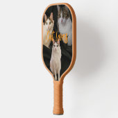 Cool 4 Grote foto's Jouw aangepaste tekst Pickleba Pickleball Paddle (Links)