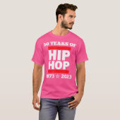 Cool 50 Years Of Hip Hop Fifty Red And White T-shirt (Voorkant volledig)