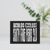 Cool 65th Birthdays Werelden Coolest Sixty Five Briefkaart (Staand voorkant)
