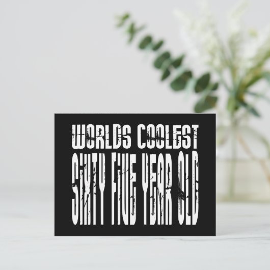 Cool 65th Birthdays Werelden Coolest Sixty Five Briefkaart (Staand voorkant)