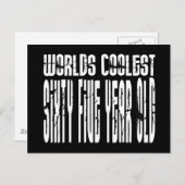Cool 65th Birthdays Werelden Coolest Sixty Five Briefkaart (Voorkant / Achterkant)