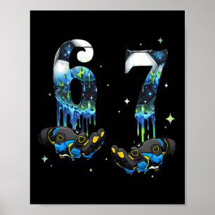 Cool 67 Six Seven Meme Voetbal Footbyll Drip Boys Poster