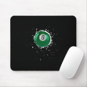 Cool 6-ball Six Pool Biljart Paint Splatter Bill Muismat (Met muis)