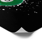 Cool 6-ball Six Pool Biljart Paint Splatter Bill Poster (Hoek)