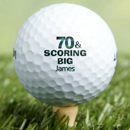 Cool 70ste verjaardag golfer cadeau 70 jaar groene golfballen