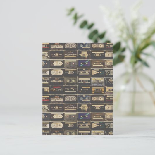 Cool 80- cassette briefkaart (Staand voorkant)
