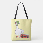 Cool 80s Bonnet Funny Kitchen Goose Cartoon Tote Bag (Achterkant)