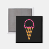 Cool 80s Eighties Ice Cream kostuum thema Retro P Magneet (Voorkant / Achterkant)