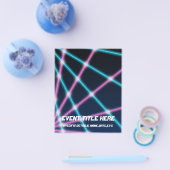 Cool 80s Laser Lichtshow Achtergrond Retro Neon Flyer (Enkel)