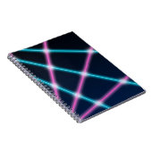 Cool 80s Laser Light Show Background Retro Neon Notitieboek (Rechterzijde)