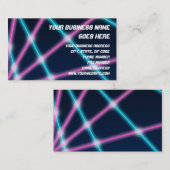 Cool 80s Laser Light Show Background Retro Neon Visitekaartje (Voorkant / Achterkant)