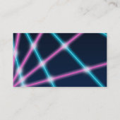 Cool 80s Laser Light Show Background Retro Neon Visitekaartje (Achterkant)