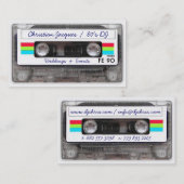 Cool  80s retro muziekcassette grappig visitekaartje (Voorkant / Achterkant)