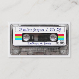 Cool  80s retro muziekcassette grappig visitekaartje