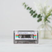 Cool  80s retro muziekcassette grappig visitekaartje (Staand voorkant)