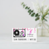 Cool 80s retro muziekcassette grappig visitekaartje (Staand voorkant)