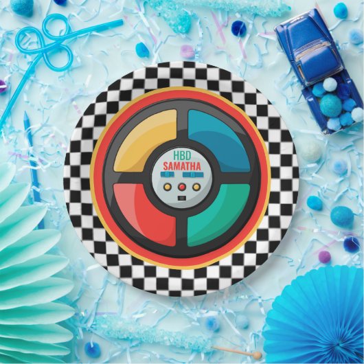 Cool 80's Retro Party Game | Nostalgisch kleurrijk Papieren Bordje (Feest)