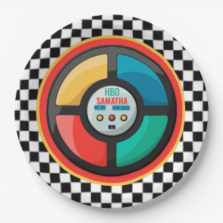 Cool 80's Retro Party Game | Nostalgisch kleurrijk Papieren Bordje