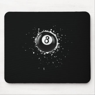 Cool 8-ball Acht Pool Biljart Paint Splatter Ei Muismat