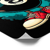 Cool 8 Ball karakter Grappige Biljart Poster (Hoek)