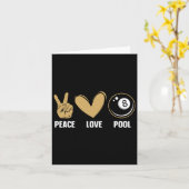 Cool 8 Ball Pool Lover Design voor Mannen Vrouwen  Kaart (Gele Bloem)