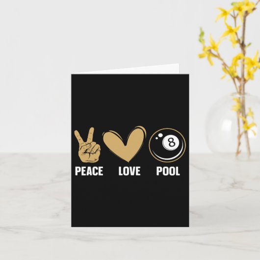 Cool 8 Ball Pool Lover Design voor Mannen Vrouwen  Kaart (Gele Bloem)