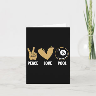 Cool 8 Ball Pool Lover Design voor Mannen Vrouwen  Kaart