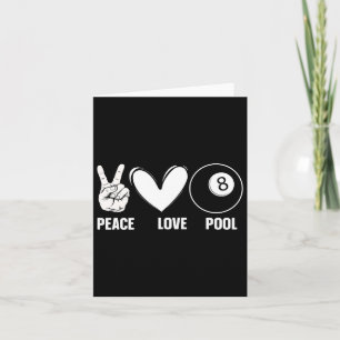 Cool 8 Ball Pool Lover Design voor Mannen Vrouwen Kaart