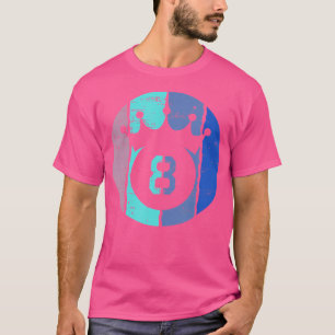 Cool 8 Crown biljart pool biljart spelers T-shirt