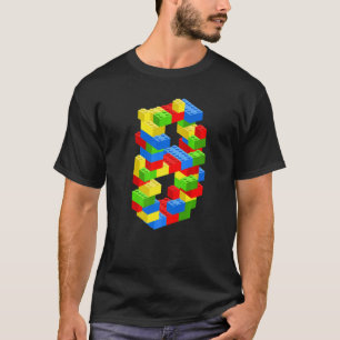 Cool 8th Birthday Building Blocks 8 Yer T-shirt