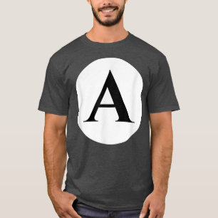 Cool A Alphabet Cute Initiaal Monogram Letter A Gr T-shirt