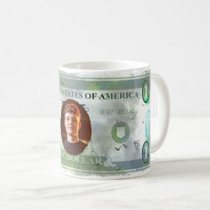 COOL! Aangepaste foto Mok — Fake Dollar Bill Desig