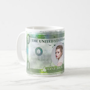 COOL! Aangepaste foto Mok — Fake Dollar Bill Desig