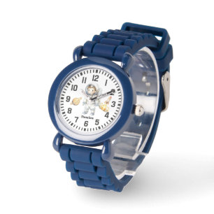 Cool Aangepaste Naam Astronaut Jongen Horloge