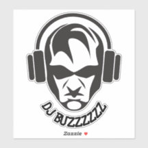 Cool aangepaste naam DJ sticker