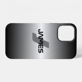 Cool Aanpasbare Naam & Monogram iPhone Hoesje (Achterkant horizontaal)