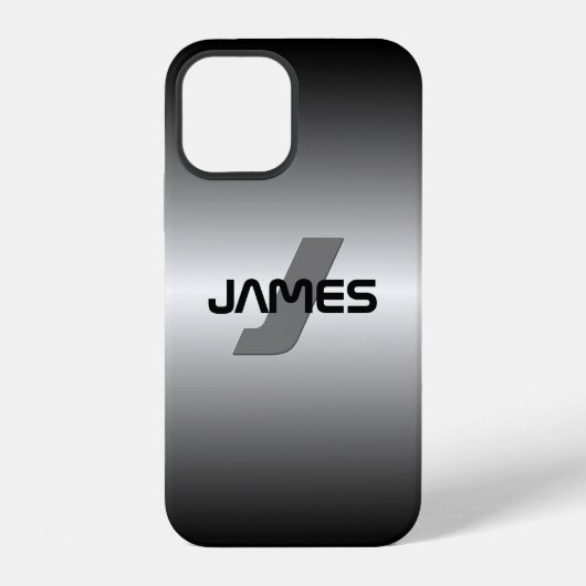 Cool Aanpasbare Naam & Monogram iPhone Hoesje (Achterkant)