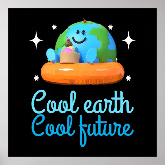 Cool aarde, Cool toekomst - Aarde Poster (Voorkant)