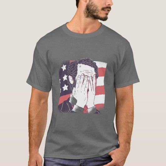 COOL ABRAHAM LINCOLN FACEPALM T-SHIRT (Voorkant)