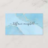 Cool Abstract Blauw Glitter Haar en Make-up Arties Visitekaartje (Voorkant)