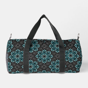 Cool Abstract Blauwgroen & Zwart Populaire Floral Plunjezak