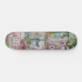 Cool Abstract  Bloemenkunst Persoonlijk Skateboard (Horizontaal)