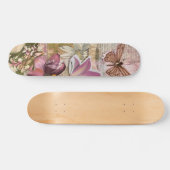 Cool Abstract Bloemenkunst Persoonlijk Skateboard (Horizontaal)