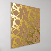 Cool Abstract Brown Beige Gold Folie Afdrukken (Laagn)